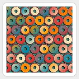 Multicolored rings Sticker